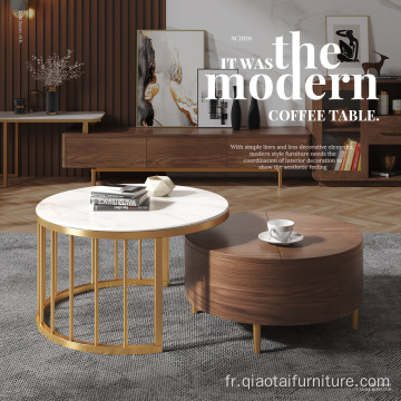 Table basse ronde en bois de meubles de maison modernes